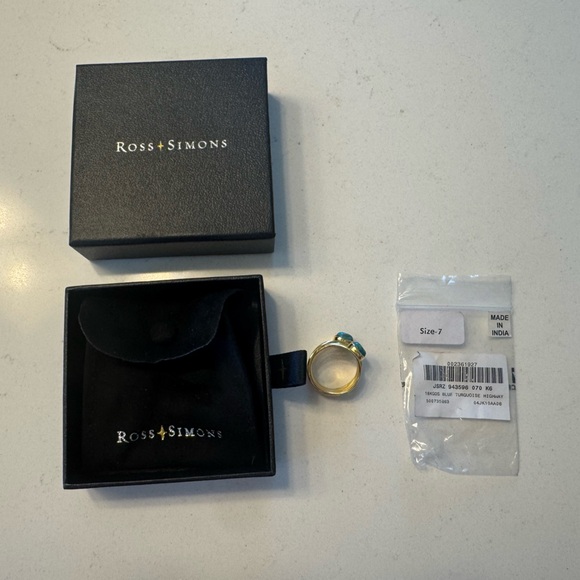 Ross Simons Turquoise and Gold Statement Ring - Picture 8 of 10